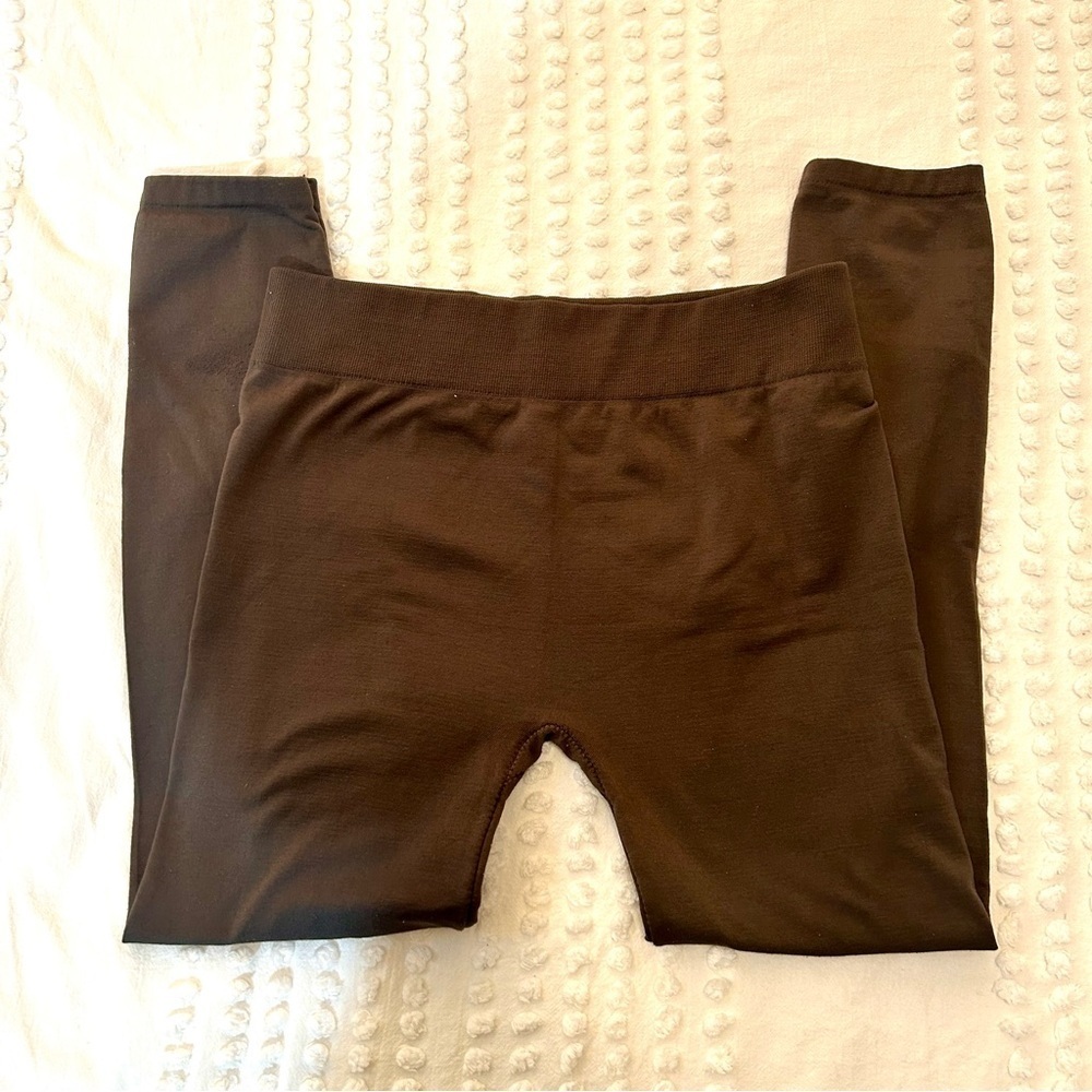 Women’s Fleece Leggings Taupe Brown Leggings sz XXL / 20